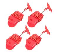 CLISPEED 4pcs Treadmill Safety Clip Treadmills for Home Exercise Security Key Magnetic Safety Switch for Running Machine Emergency Stop Key Stop Red