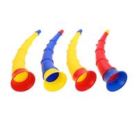 CLISPEED 4pcs Trumpet Loud Sound Horns Early Education Musical Instruments for Kindergarten Party Noise Maker School Sport