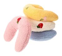 CLISPEED 4pcs U-shaped Cat Pillow Set for Pets with Skin-friendly Polyester and Soft Pp Cotton Padding, Neck Cushion for Thin and Elderly Cats, for Comfortable Sleep and Deep Rest