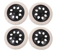 CLISPEED 4pcs Universal Trolley Wheels Replacement with Eva and Pp Material, Stable Structure Design and Easy Removal, Practical Cart Casters for Shopping Trolley and Wheelchair Parts