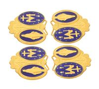 CLISPEED 4pcs Vintage Enamel Pin Badges Desk Ornament Retro Commemorative Plaque Minimalist Figurines for Home Office Space-saving Display and Decoration