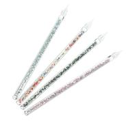 CLISPEED 4pcs Vintage Glass Dip Pen Handmade Crystal Signing Pen for Calligraphy Smooth Writing Easy to Clean for Art and Journaling Includes and Colorful