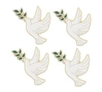 CLISPEED 4pcs Vintage Peace Dove Brooch Pin Set Elegant Metal Lapel Pins for Women Detailed Bird Brooches for Clothing Backpacks Bags for Friends Family