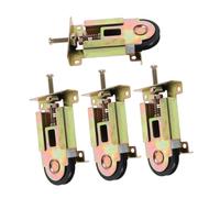 CLISPEED 4pcs Wardrobe Roller Wheels Furniture Sliding Door Hardware Sliding Rollers Wardrobe Pulley Mirror Door Wheels Track Golden