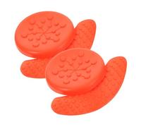 CLISPEED 4pcs Washbasin Pad Bath Pillows Tub Pillow for Bathtub Sink Bowl Neck Rest Shampoo Support Mat Wash Bowl for Hairstylist Orange Soft Rubber
