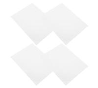CLISPEED 4pcs White Aluminium Plates for Sublimation Heat Transfer, Double-sided Lightweight Metal Nameplates, Resist Fading and Corrosion, for Commercial Branding and License Plate Craft