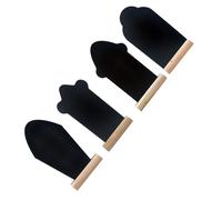 CLISPEED 4pcs Wooden Blackboards Decorations Set, Reusable Double-Sided Chalkboards for Easter Home Decor, Convenient to Write with Regular Chalks, European Style Black Note Boards