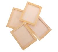 CLISPEED 4pcs Wooden DIY Picture Frames Unfinished Wood Craft Display for S Artwork Handmade Photo Frame Encouraging Creativity and Fine Motor Skills Development