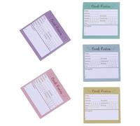 CLISPEED 5 Pack Cute Sticky Tabs for Books Assorted Colour Paper Book Review Stickers for Readers with Highlighting Quotes Non-damaging Pages for Study