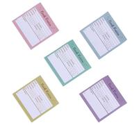 CLISPEED 5 Pack Mini Book Review Adhesive Tabs for Readers Paper Stickers for Book Journal Tracker and Note-taking Does Not Damage Pages and Journaling