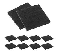 CLISPEED 5 Pairs Black High Heel Replacement Tips 60mm Square Heel Pads Non-Slip Rubber Anti-wear Shoe Sole Grips and Boots