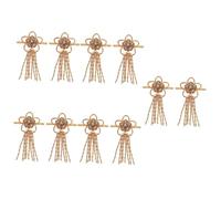 CLISPEED 5 Pairs Rhinestone Tassel Charms for DIY Shoes Clothing Metal Boot Accessories Eye Catching Ornament for Fashion Strong Design for Parties Daily Wear