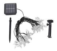 CLISPEED 5 Pcs Solar Butterfly String Lights Colorful Waterproof Fairy Lights Plastic Butterfly Shape Easy Installation Garden Holiday Party Outdoor Decoration