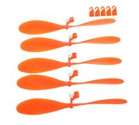 CLISPEED 5 Sets Large Plastic Model Airplane Propeller Blades Orange DIY Aircraft Accessories for Helicopter Spare Parts Kit for Student Science Projects and Aerodynamics Learning