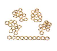 CLISPEED 50 Pcs Gold Zinc Alloy Fine Tooth Guitar Socket Jack Nuts Compatible with Electric Guitar Bass Accessories Replacement