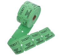 CLISPEED 500pcs Double Ticket Roll Raffle Tickets for Events Games Prizes Festivals Christmas Classrooms Rewards Movie Entrance