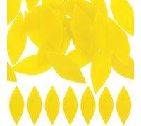 CLISPEED 50g Set of Yellow Stained Glass Tiles Petal Glass Pieces for DIY Art Craft Projects, Sturdy Leaves-Shaped Mosaic Tiles for Home Decoration and Craft Accessories