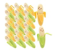 CLISPEED 50PCS Banana Mini Erasers for and Students Portable Kawaii Pencil Erasers Bulk Pack Mixed Color for School and Drawing Supplies