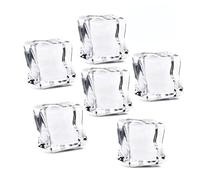 CLISPEED 50Pcs Clear Artificial Acrylic Ice Cubes Crystal Cube Shape Photography Props Vase Fillers Wedding Party Table Decoration with Realistic Shine