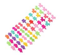 CLISPEED 50pcs Colorful Plastic Hairpins for Girls Self-hinged Hair Barrettes Heart Flower Bow Designs Suitable for Everyday Use Hair Accessories