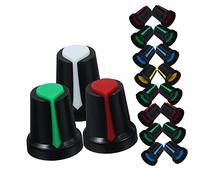CLISPEED 50pcs Electric Guitar Knobs Potentiometer Caps Set, 6mm Inner Diameter Volume Tone Control Knobs Red Yellow White Green Blue for Guitar and Bass Replacement