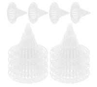 CLISPEED 50pcs Flowerpot Pad Bowl Shape Pp Mesh Mats with Good Air Permeability Prevent Plant Root Rot White Plant Pot Breathable Gaskets for Gardening