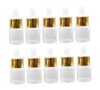 CLISPEED 50pcs Glass Essential Oil Subpackaging Bottles with Droppers Multipurpose Refillable Small Dropper Vials for Cosmetic Storage and Liquid Sampling