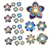 CLISPEED 50pcs Gold Plated Flower Spacer Bead Caps Metal Jewelry Finding with Fade Resistant Coating for DIY Bracelet Necklace Earring Making Supplies