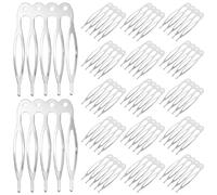 CLISPEED 50pcs Hair Side Combs for Women Lightweight Decorative French Hair Clips with 5 Teeth Iron Material for Wedding and Anniversary Honeymoon Styles