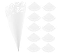 CLISPEED 50pcs Hollow Lace Paper Flower Cones Colorful Confetti Holders for Weddings Parties and Celebrations User Friendly Stylish and Lightweight Design for Event Setup and Guest
