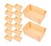 CLISPEED 50pcs Loaf Bread Liners Loaf Pan Toast Wrappers Baking Paper for Oven Paper Bread Cups Cake Tray Light Brown