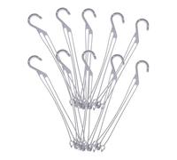 CLISPEED 50pcs Practical Plastic Plant Hangers Hooks with Good Load-Bearing Capacity for Terraces and Balconies, Sturdy Garden Accessories for Hanging Flowerpots and Outdoor Planters