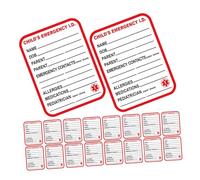 CLISPEED 50pcs Red Emergency Car Seat Stickers for Medical Information Alert Labels with Strong Adhesive Write Safety Identification Tags for Emergency Use