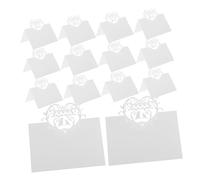CLISPEED 50PCS Romantic Wedding Place Cards with Intricate Hollowout Love Bird Design Folded Tent Table Name Cards for Bridal Showers Receptions and Formal Dinner Seating Arrangements