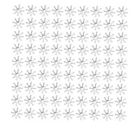 CLISPEED 50pcs Silver Simulation Flower Hair Clip Accessories DIY Craft Material for Handmade Hairpin Decoration Copper Flower and DIY Lovers