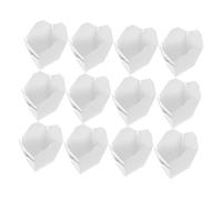 CLISPEED 50pcs White Cardboard Chinese Takeout Food Boxes with Metal Wire Handles Sturdy Takeaway Containers for Chicken Fries Fried Rice Fast Food Catering Picnic Storage