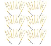 CLISPEED 5pcs 1.8m Anti-Static Grounding Cable Cord Dual Alligator Clips and Yellow-Green Terminal Lug, Insulated Replacement Ground Wire for Electrical Devices and Safety Grounding