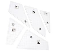 CLISPEED 5pcs Acrylic Quilting Rulers and Templates Multifunctional Design and Accurate Measurements for DIY Sewing and Patchwork Enthusiasts