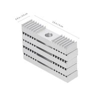CLISPEED 5pcs Aluminum Timing Belt Fixing Piece Clamp Mount Block for Printer Synchronous Belt Gear Clamp Oxidized Printer Accessory
