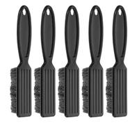 CLISPEED 5pcs Beard Grooming Brush Set with Long Handle Shaving Brush and Detangling Comb for Men’s Mustache Care and Beard Styling, Black