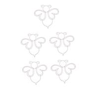 CLISPEED 5pcs Bee Wire Wreath Frame Metal Bee Shape Form Novelty Base for Floral Arrangements Craft DIY Spring Holidays Supplies Garden Ornament