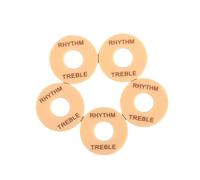 CLISPEED 5pcs Beige Plastic Rhythm Treble Washer Replacement Parts for Electric Guitar Stick-on Guitar Toggle Plate Treble Washer Gn603 for Electric Toggle Switch Plate