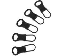 CLISPEED 5pcs Black Alloy Zipper Pull Replacement Parts Easy to Install and Reusable Features, Detachable Zipper Pulls for Backpacks and Boots, and Beautiful Design