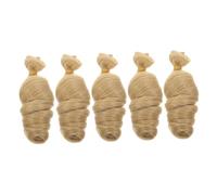 CLISPEED 5pcs Heat Resistant Doll Hair Curly Doll Wefts Wig for DIY Wefts Wig