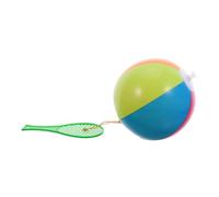 CLISPEED 5pcs Inflatable Paddle Ball Set for Lightweight Soft PVC Balls Tennis Rackets Outdoor Beach Pool Game for Hand-eye Coordination and Summer Sports