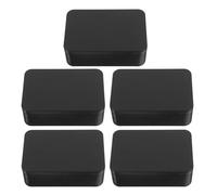 CLISPEED 5pcs Iron Card Storage Box Portable Rectangular Containers with Hinged Sealed Lids for Playing Cards Multi-purpose Small Trinket Organizer Travel-friendly