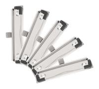 CLISPEED 5Pcs Metal Clipboard Clips 10Cm with Pen Holder Heavy Duty Mountable Planner Board Clips for Contractor, Office and Home Document Management