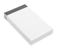 CLISPEED 5pcs Mini Legal Pads White Paper Lined Notepads Smooth Writing Small Pocket Notebooks for Travel Grocery List Reminders That Can Be Carried in Wallet