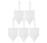 CLISPEED 5pcs Paint Viscosity Measuring Cups for Accurate Multiple Viscosity Measurements Sturdy Plastic Construction White Colour for Paints and Liquids in Laboratory and Industrial Use