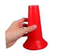 CLISPEED 5pcs Plastic Agility Field Cones with Reflective Strips for Football Basketball Training Stable Non-tip Design Mini Soccer Markers for Indoor Outdoor Sports Drills